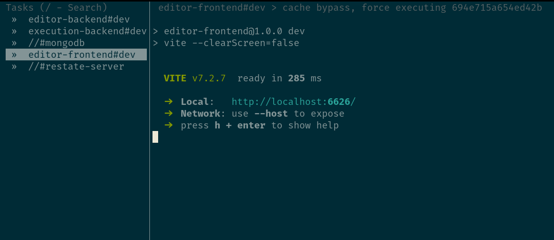Turbo Task Runner TUI