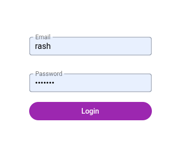 Email+password login form