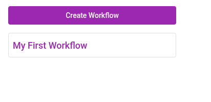Workflows list